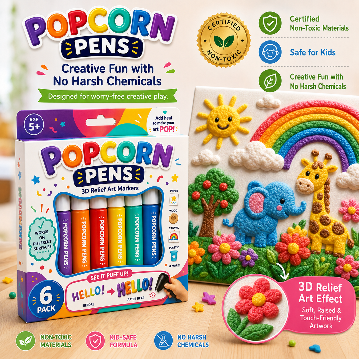 💡Save 50% by ordering today丨𝐁i𝐥𝐥𝐡𝐨𝐥® 3D Relief Art Pen – Turn Flat Drawings Into Touchable 3D Art🪄